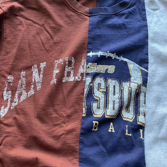 Urban Outfitters Spliced Oversized Crewneck, Patchwork Crewneck, Cozy Pullover - Picture 2 of 5